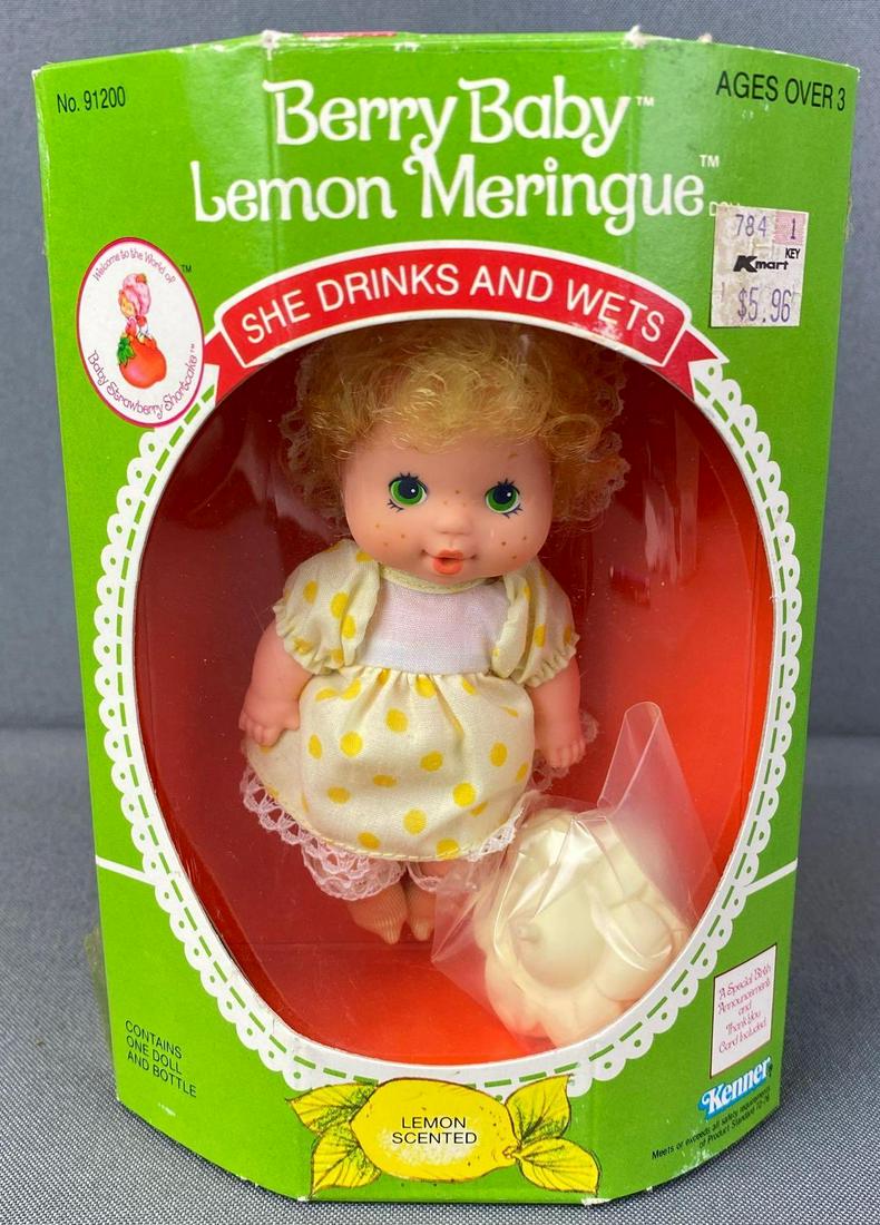 Kenner Strawberry Shortcake Berry Baby Lemon Meringue: In original box, box is 4.5X2.25X6.5 inches, circa 1980s