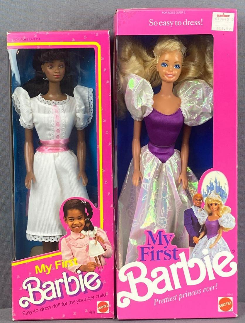 Group of 2 My First Barbie Fashion Dolls: New in original packaging, 1984 and 1989 Mattel, Inc