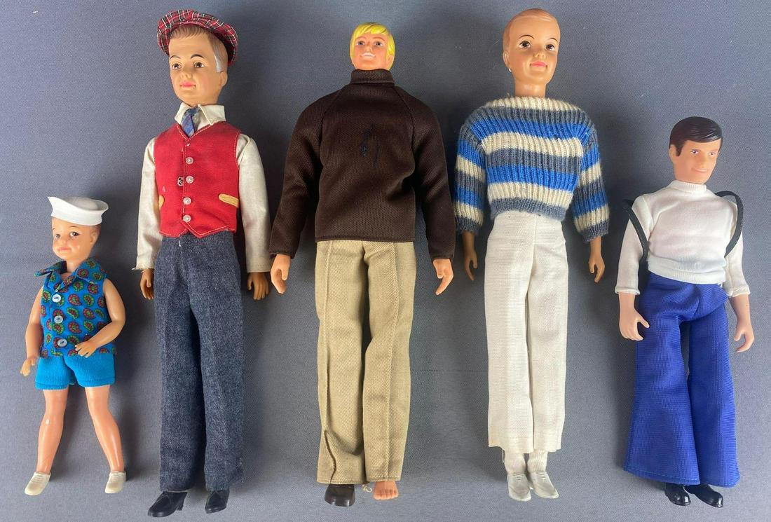 5 piece group of assorted Male Fashion Dolls (1 of 6)