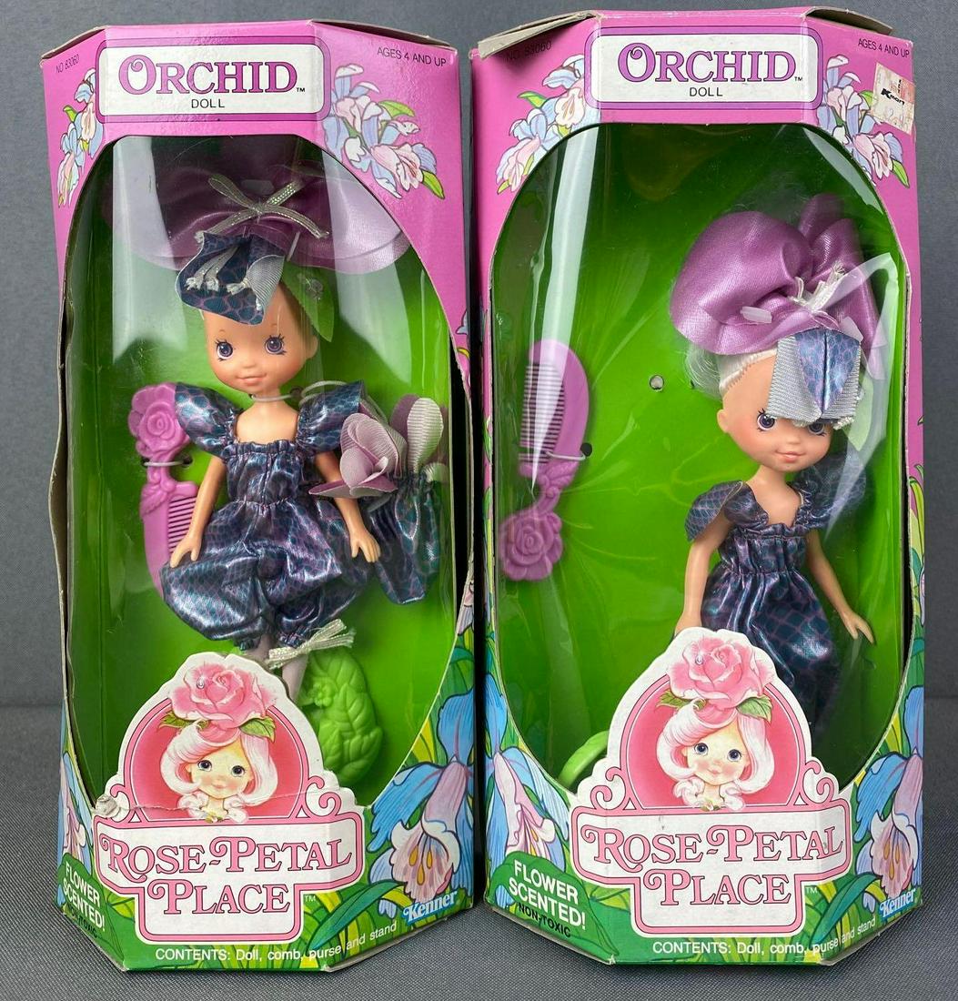 Group of 2 Kenner Rose Petal Place Orchid Dolls: 1984, 6 inch dolls