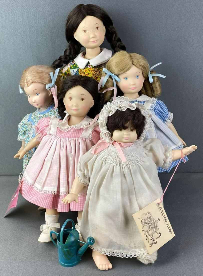Group of Suzanne Gibson Kalico Kids Dolls and Book: Circa 1970s. Includes Molly, Muffin and more