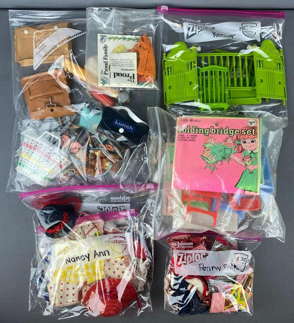 Large group of assorted doll clothes, accessories, and (1 of 5)