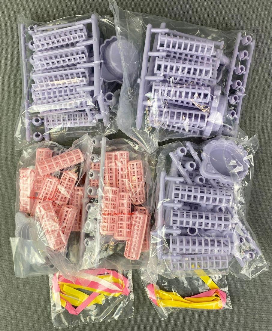 Group of Ideal Toy Pretty Curls Rollers: All unopened, includes ribbons