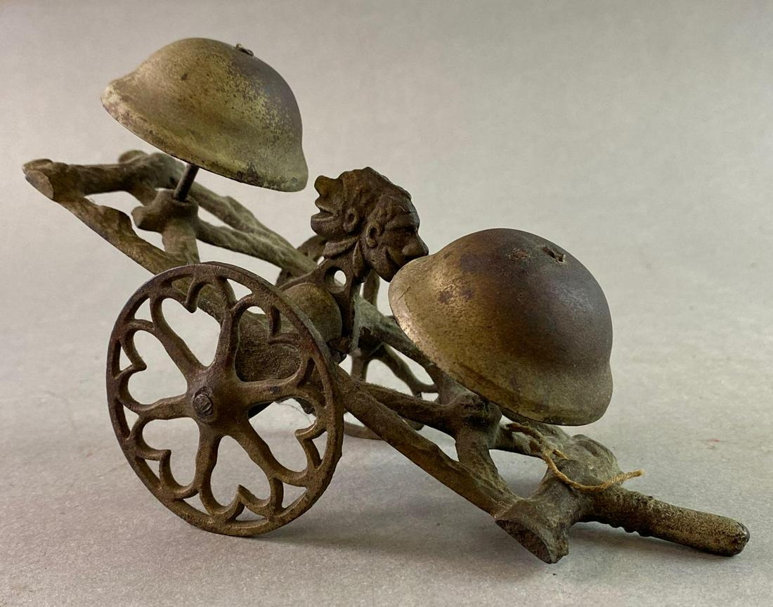 Antique Cast Iron Bell Ringer Pull Toy (1 of 7)