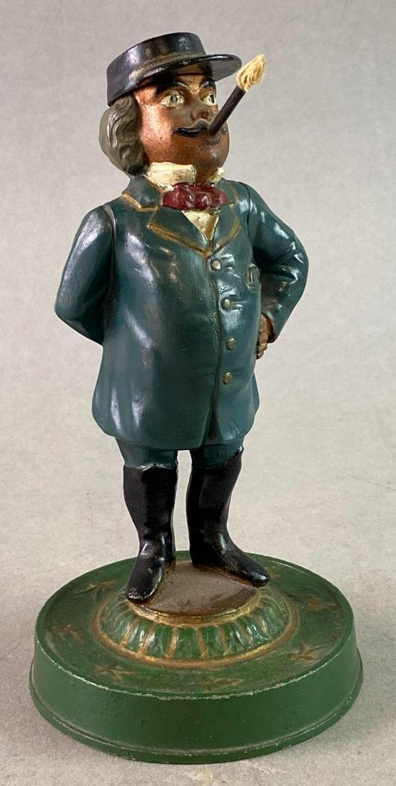 Antique Cast Aluminum Smoking Man Lighter (1 of 5)