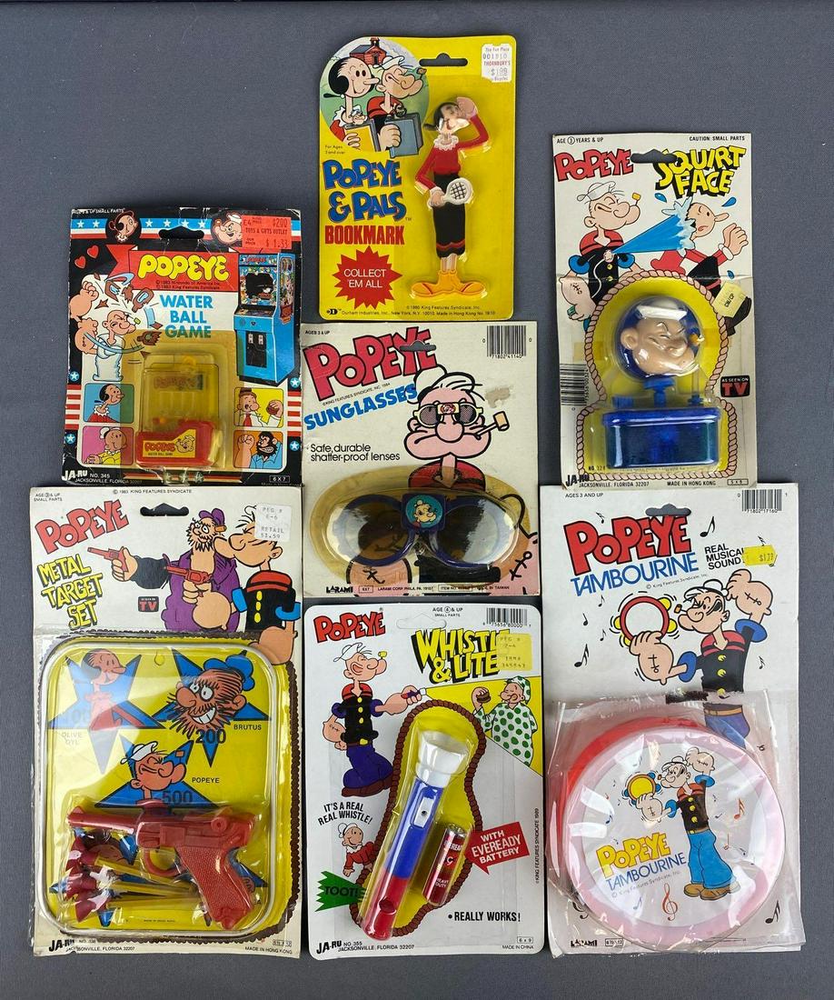 Group of 7 assorted Popeye toys and games (1 of 3)