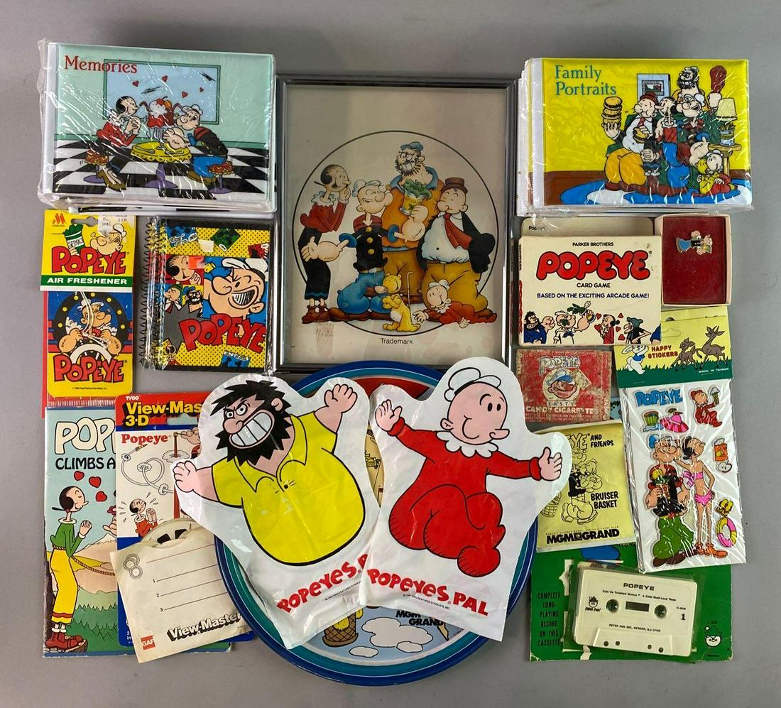 Group of 20 Plus Popeye game, Viewmaster, tray, and (1 of 3)