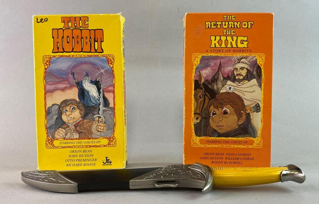 Group of 3 Hobbit Antimated Movies and Orcrist Sword (1 of 4)