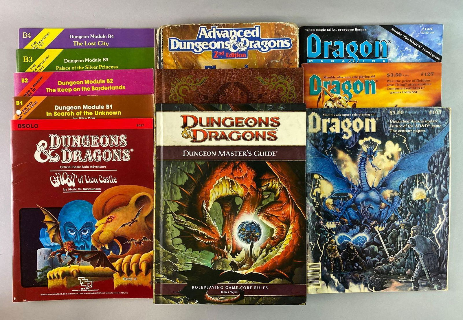 Group of 11 Dungeons and Dragons, and A D&D books (1 of 3)