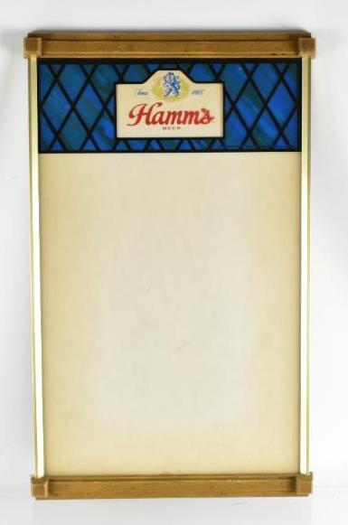 Vintage Hamms Beer Advertising Menu Board: Circa 1960s, 17 x 27 inches