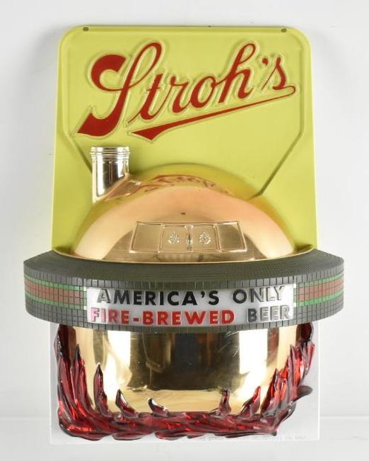 Vintage Strohs Advertising Beer Sign (1 of 2)