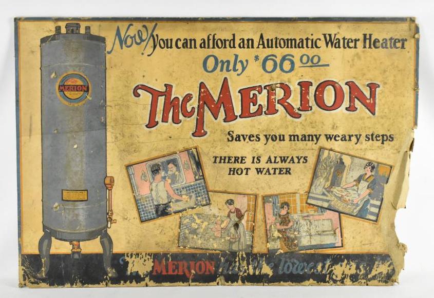 Vintage The Merion Hot Water Heater Advertising (1 of 2)