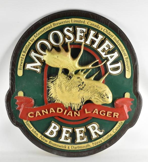 Moosehead Canadian Lager Beer Advertising Foam Sign (1 of 2)