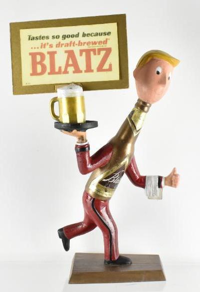 Vintage Blatz Beer Bottle Bartender Advertising Metal (1 of 3)
