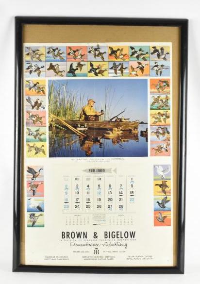 Vintage 1969 Duck Hunting Themed Advertising Calendar (1 of 3)