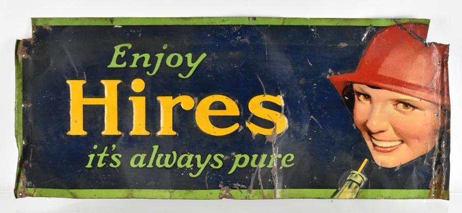 Vintage Hires Root Beer Advertising Tin Tacker Soda (1 of 2)