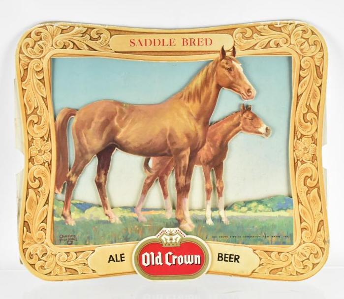 Vintage Old Crown Saddle Bred Advertising Cardboard (1 of 2)