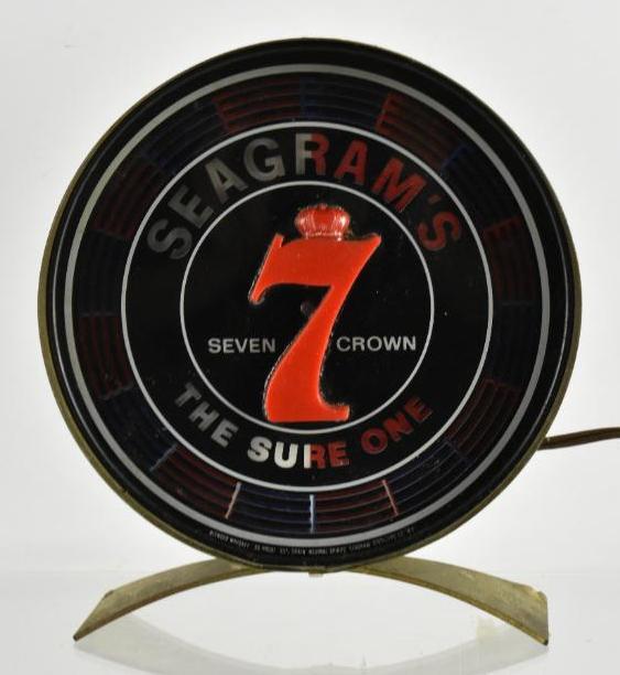 Vintage Seagrams 7 Light Up Advertising Motion Sign (1 of 3)