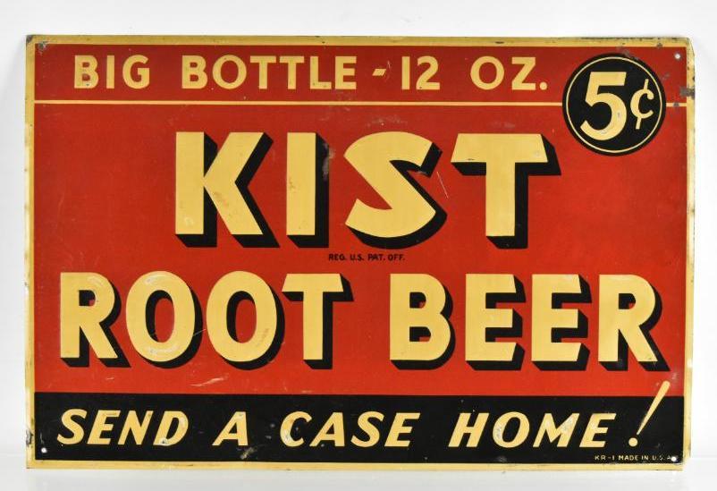 Vintage Kist Root Beer Advertising Metal Soda Sign (1 of 2)