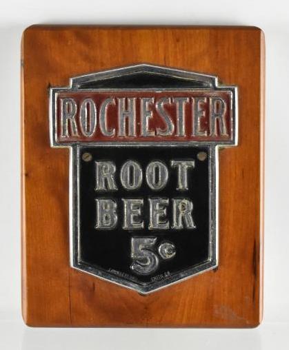 Vintage Rochester Root Beer Advertising Metal Sign (1 of 1)