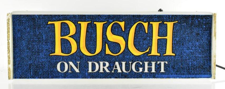 Busch On Draught Light Up Advertising Beer Sign (1 of 3)