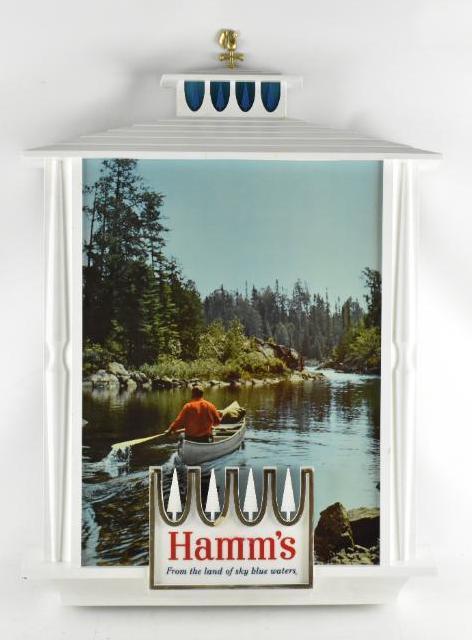 Vintage Hamms Beer Light Up Advertising Beer Sign: Excellent Condition, Includes Rooster, Working Condition, 21 x 30 inches