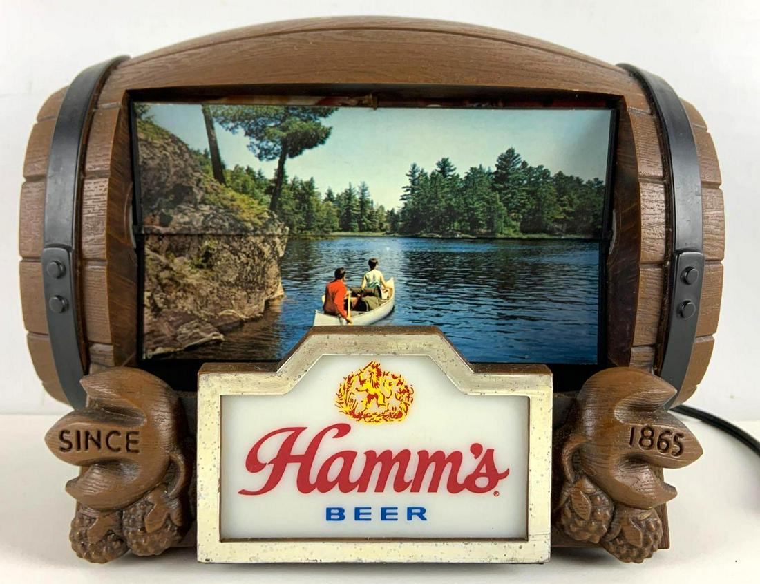 Vintage Hamms Beer Flipper Barrel Light Up Advertising (1 of 10)
