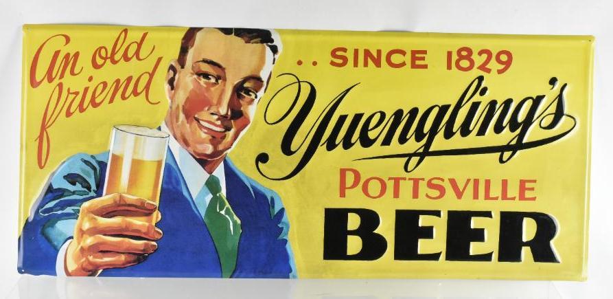 Yuenglings Pottsville Beer Advertising Metal Beer Sign (1 of 2)