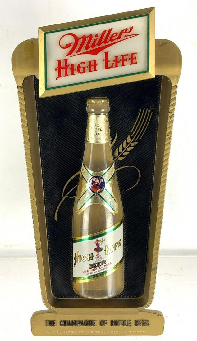 Rare Vintage Miller High Life Light Up Advertising Back (1 of 3)
