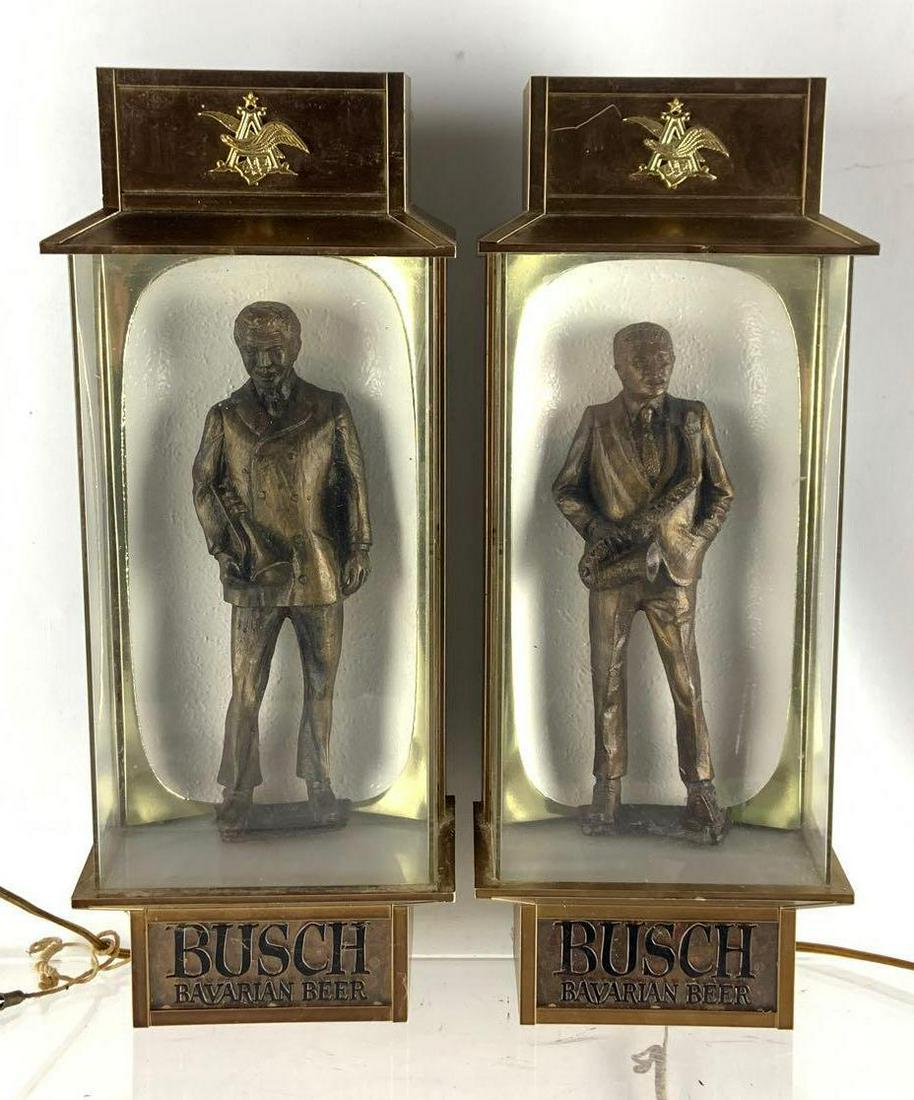 Group of 2 Busch Advertising Light Up Beer Signs (1 of 2)