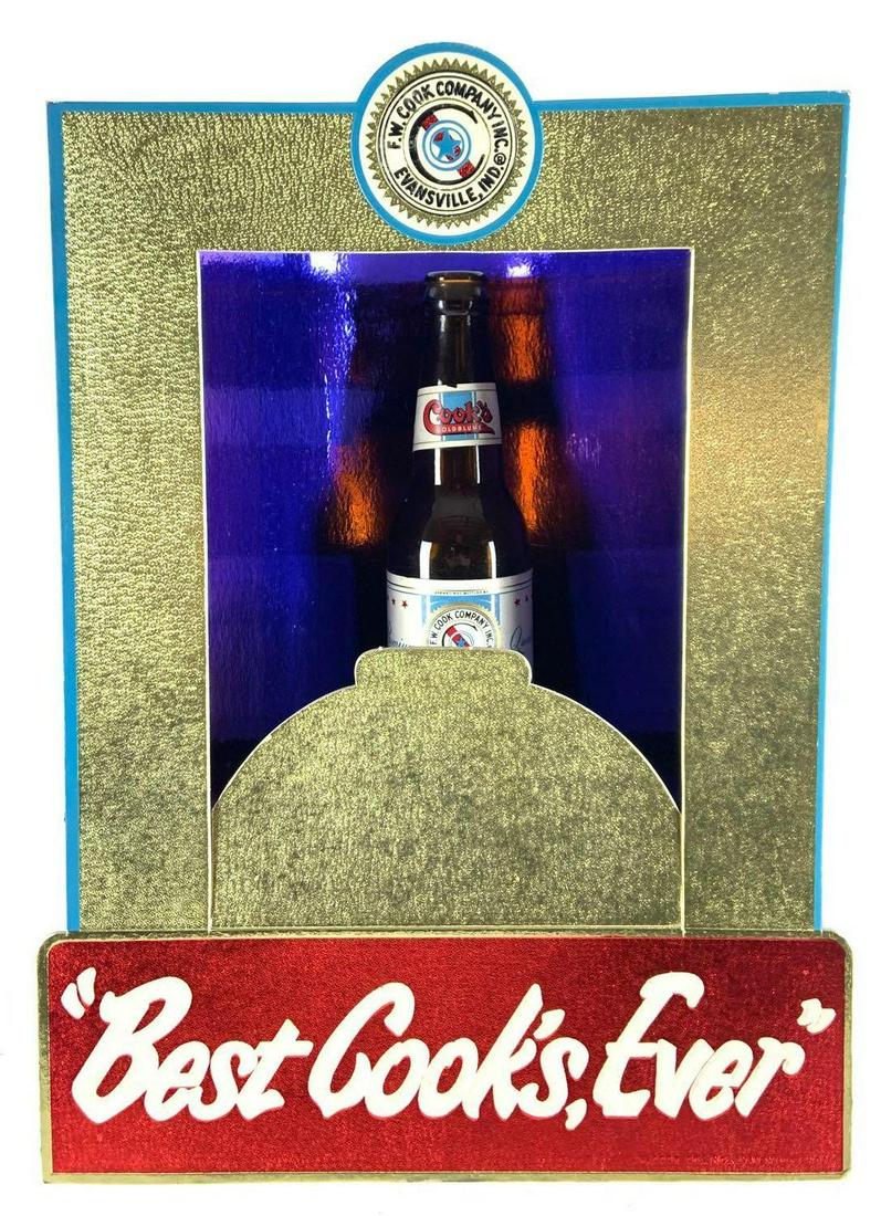 Vintage Cooks Goldblume Advertising Cardboard Bottle: 12 x 16 3/4 inches