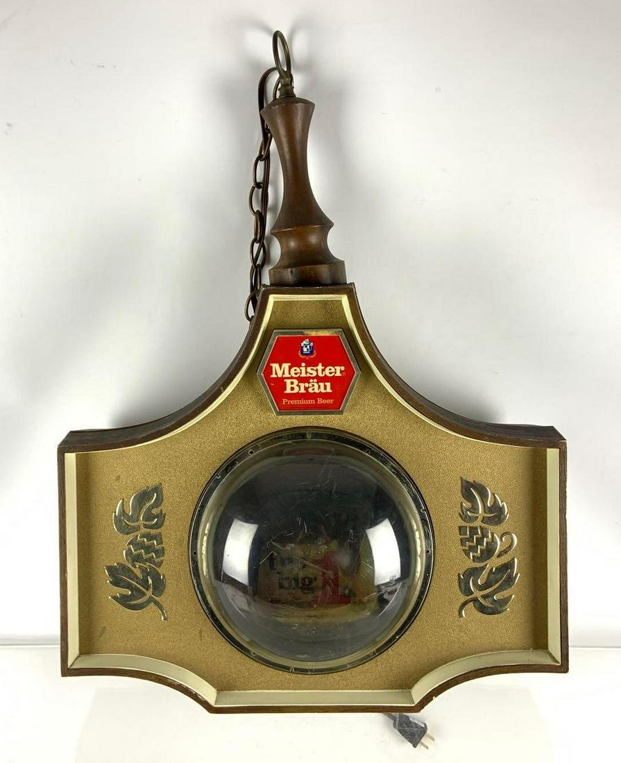 Meister Brau Light Up Advertising Hanging Motion Beer (1 of 4)
