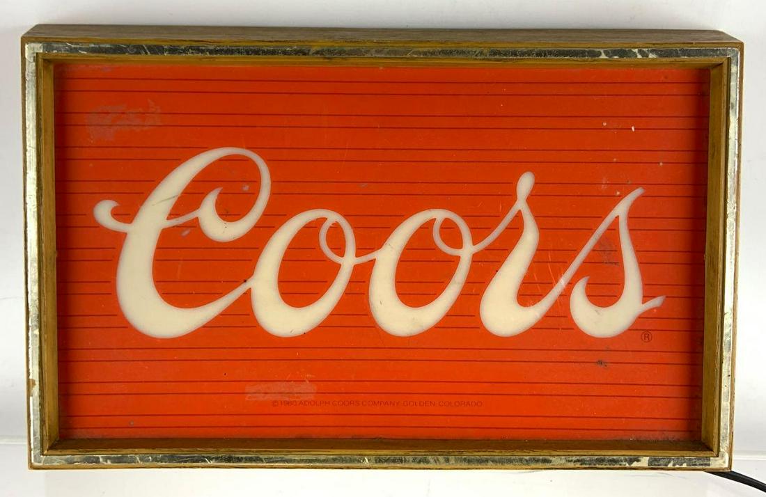 Coors Light Up Advertising Beer Sign (1 of 2)