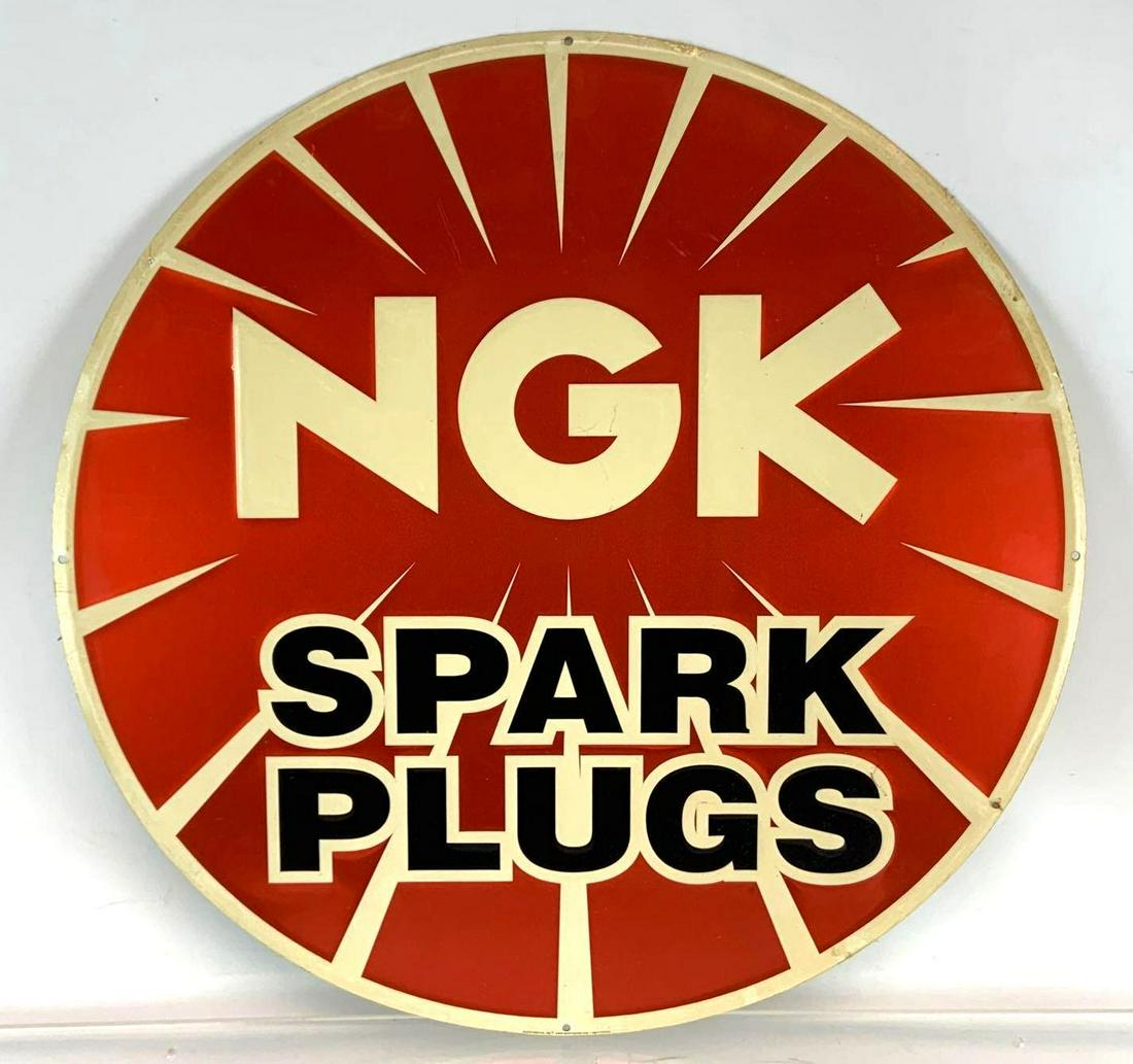 NGK Spark Plugs Advertising Tin Sign (1 of 2)