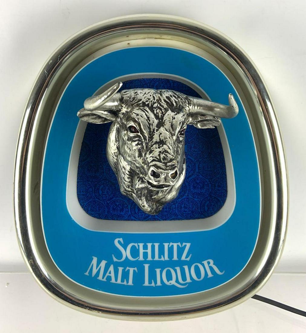 Schlitz Malt Liquor Light Up Advertising Bulls Head (1 of 4)