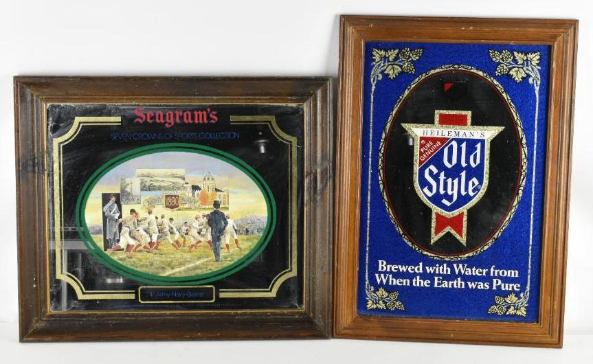 Group of 2 Advertising Beer Mirrors (1 of 1)