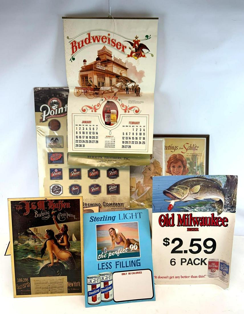 Group of Advertising Beer Posters and Signs (1 of 4)