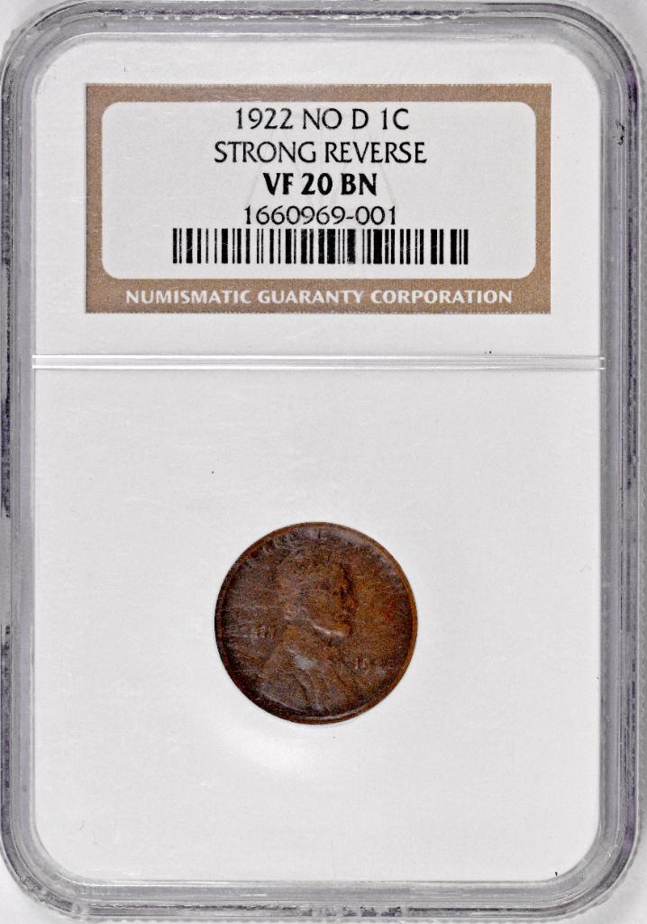 1922 No D Strong Reverse Lincoln Wheat Cent (NGC) (1 of 4)