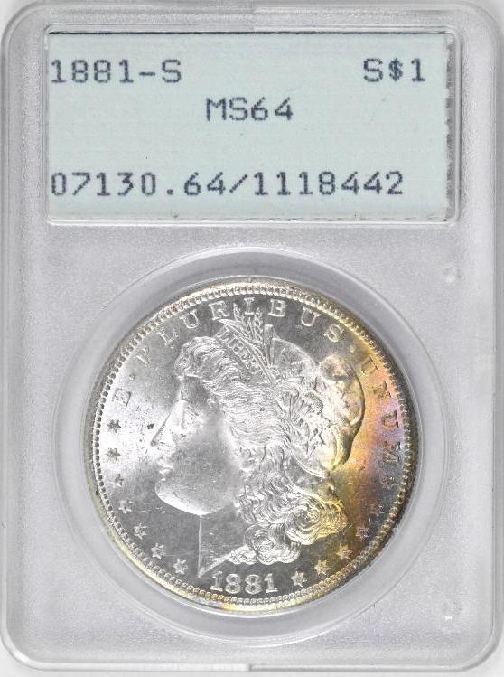 1881 S Morgan Silver Dollar (PCGS) MS64 (1 of 4)