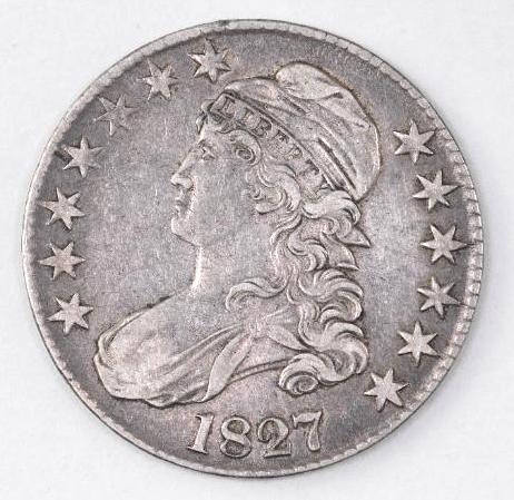 1827 Capped Bust Silver Half Dollar (1 of 2)