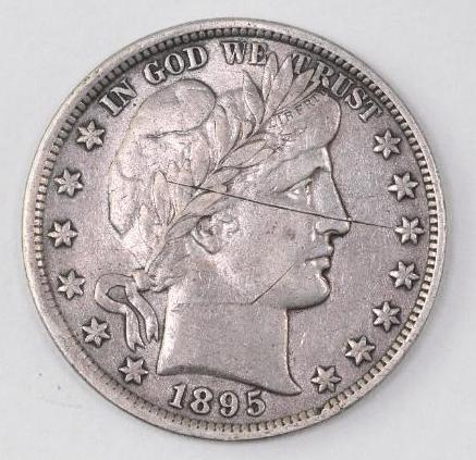 1895 P Barber Silver Half Dollar (1 of 2)