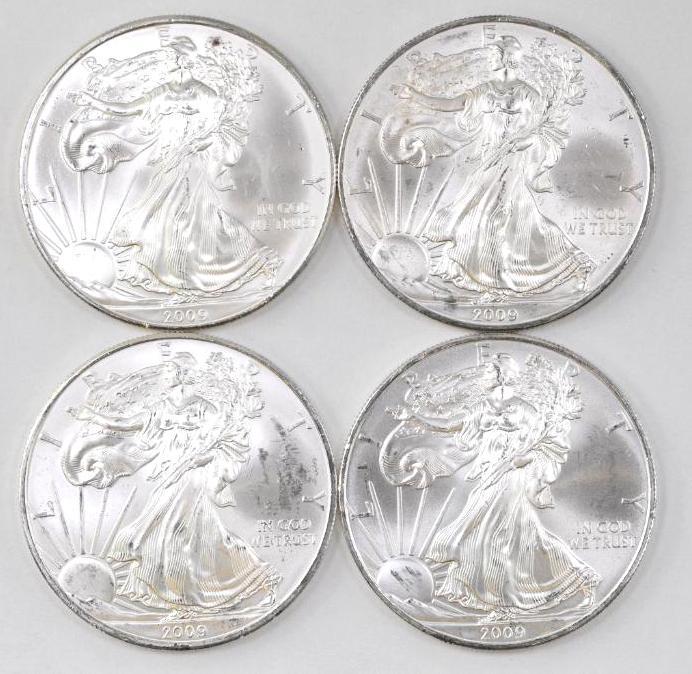 Group of (4) 2009 American Silver Eagle 1oz (1 of 2)