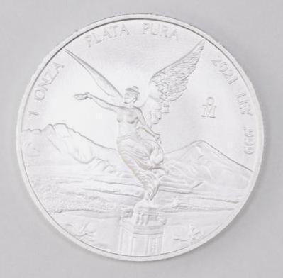 2021 Mexico Libertad 1oz. .999 Fine Silver: One Ounce .999 Fine Silver.