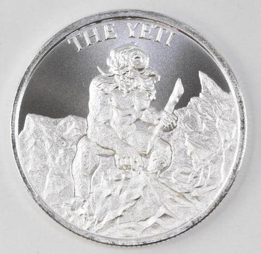 2021 Intaglio Mint Yeti 1oz. .999 Fine Silver (1 of 2)