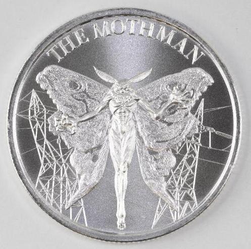 2021 Intaglio Mint Mothman 1oz. .999 Fine Silver (1 of 2)