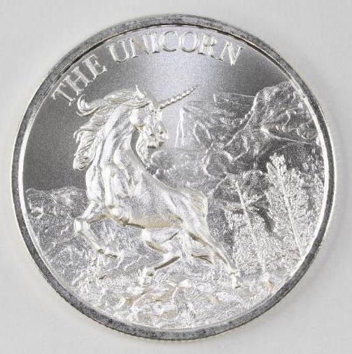2021 Intaglio Mint The Unicorn 1oz. .999 Fine Silver: One Ounce .999 Fine Silver.