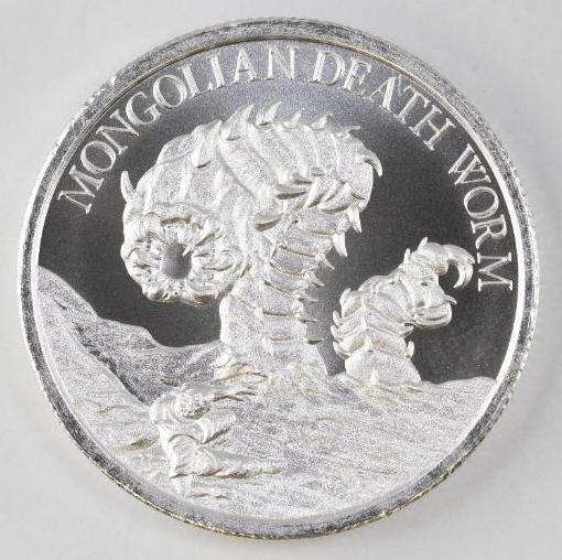 2021 Intaglio Mint Mongolian Death Worm 2oz. .999 Fine (1 of 2)