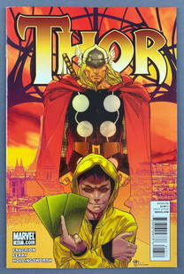 Marvel Comics Thor No. 617 Comic Book: 1st Appearance of Kid Loki who made his Marvel Cinematic Debut in the Loki Disney Plus Series. January 2011, Modern Age, $3.99, bagged and boarded