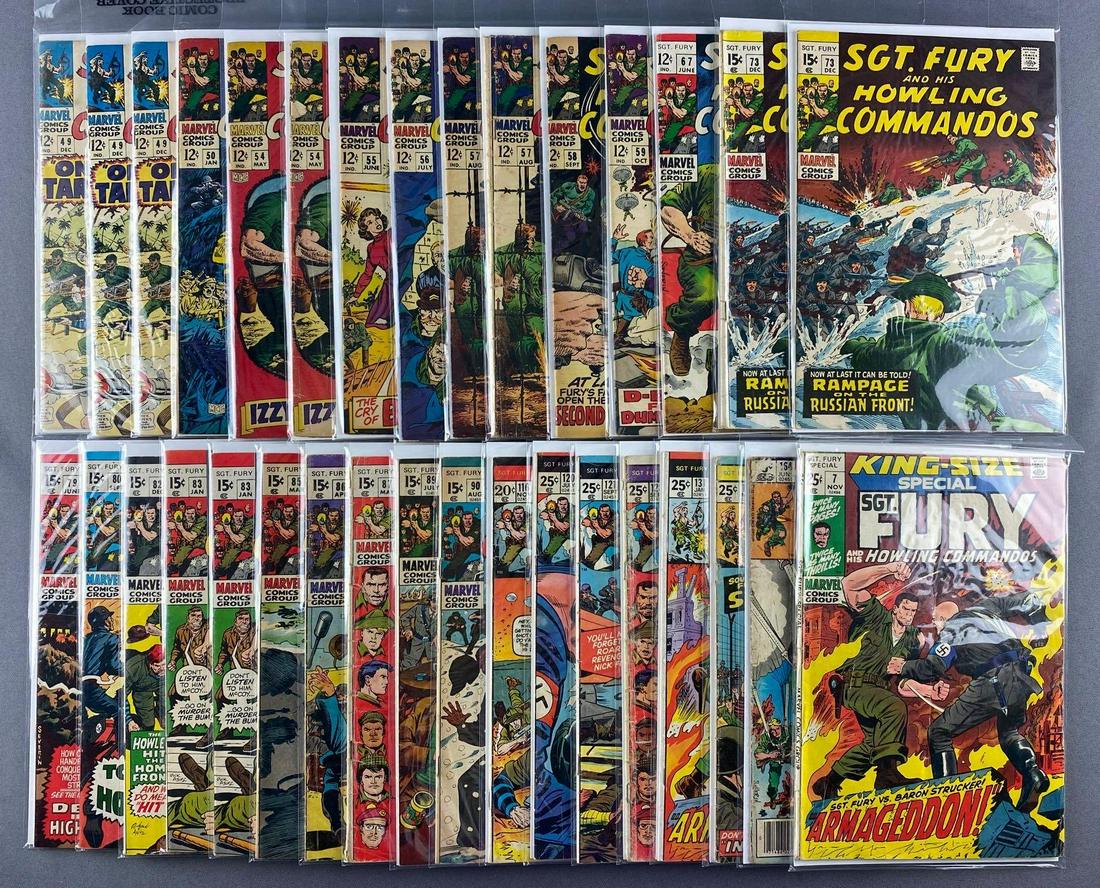 Group of 33 Marvel Comics Sgt. Fury Comic Books (1 of 3)