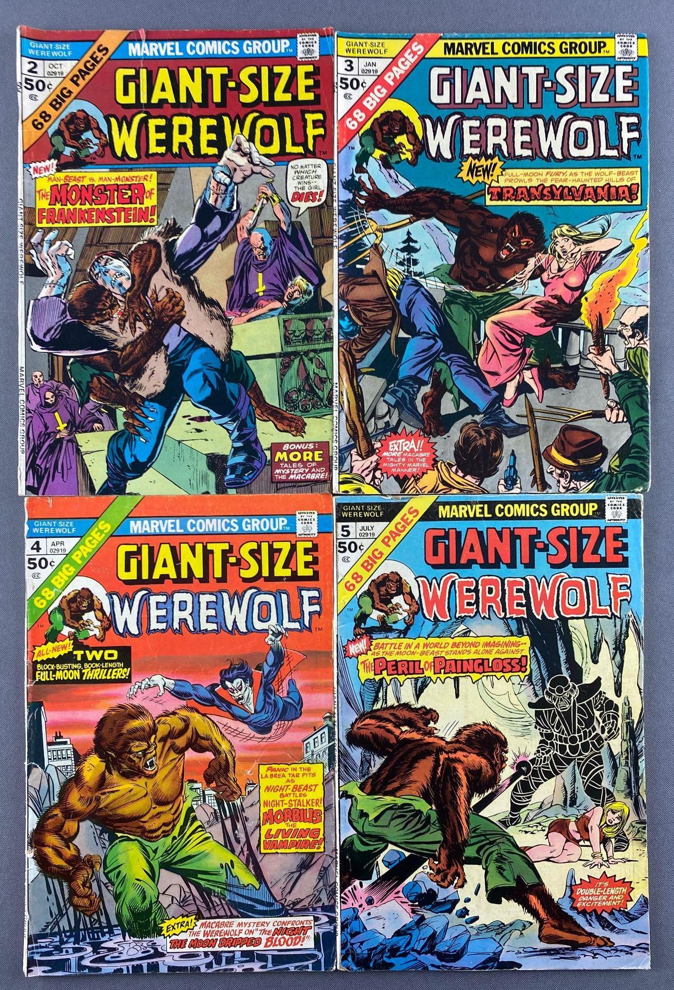 Group of 4 Marvel Comics Giant-Size Werewolf Comic (1 of 5)
